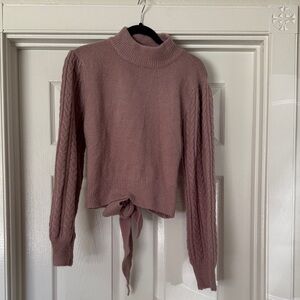 Lush Mauve Turtleneck Sweater